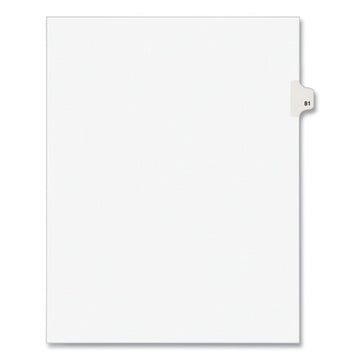 Avery® Preprinted Legal Exhibit Side Tab Index Dividers, Avery Style, 10-tab, 81, 11 X 8.5, White, 25-pack, (1081) freeshipping - TVN Wholesale